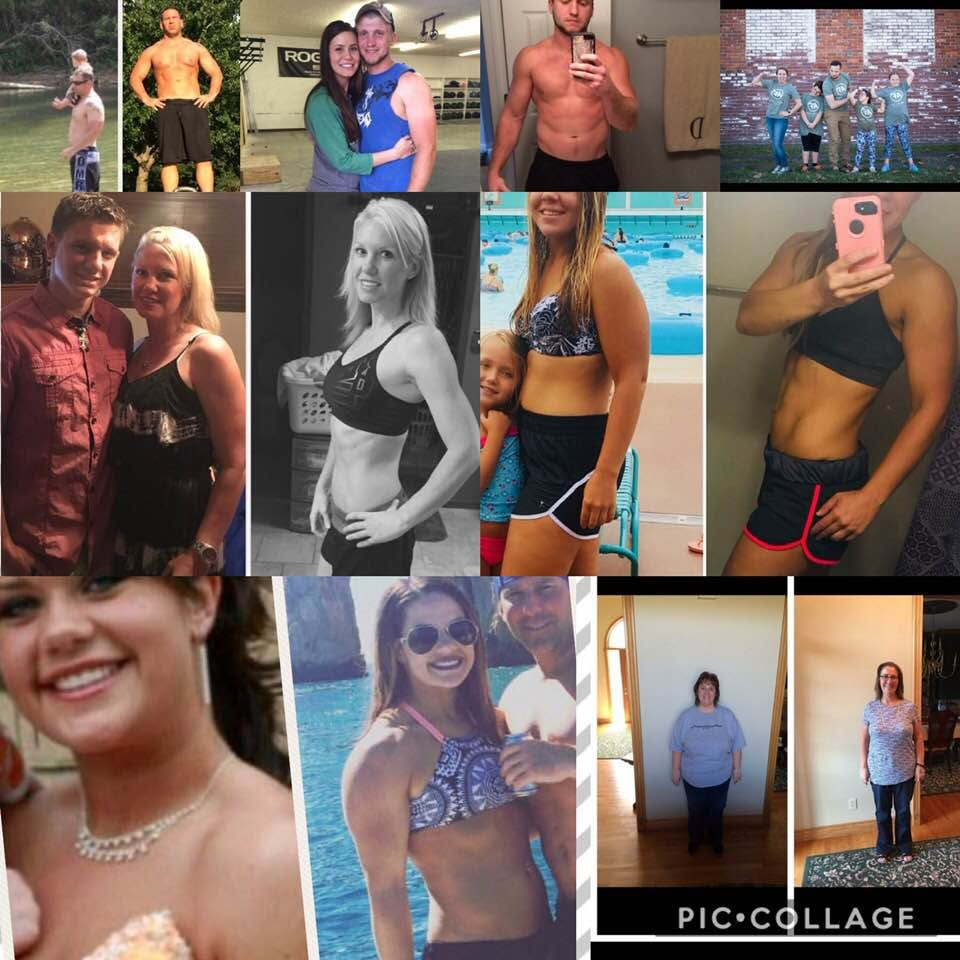 Collage of Brink Physiques clients — men and women at many different starting points and goals