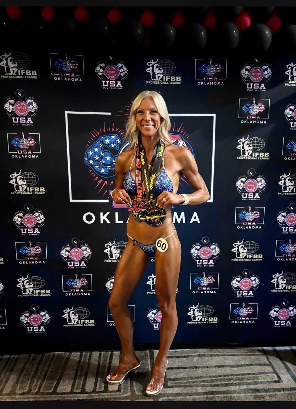 Brink Physiques coached athlete on the physique competition stage