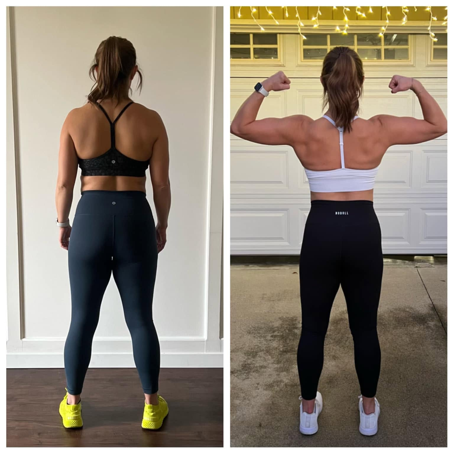 Megan Green before and after back comparison