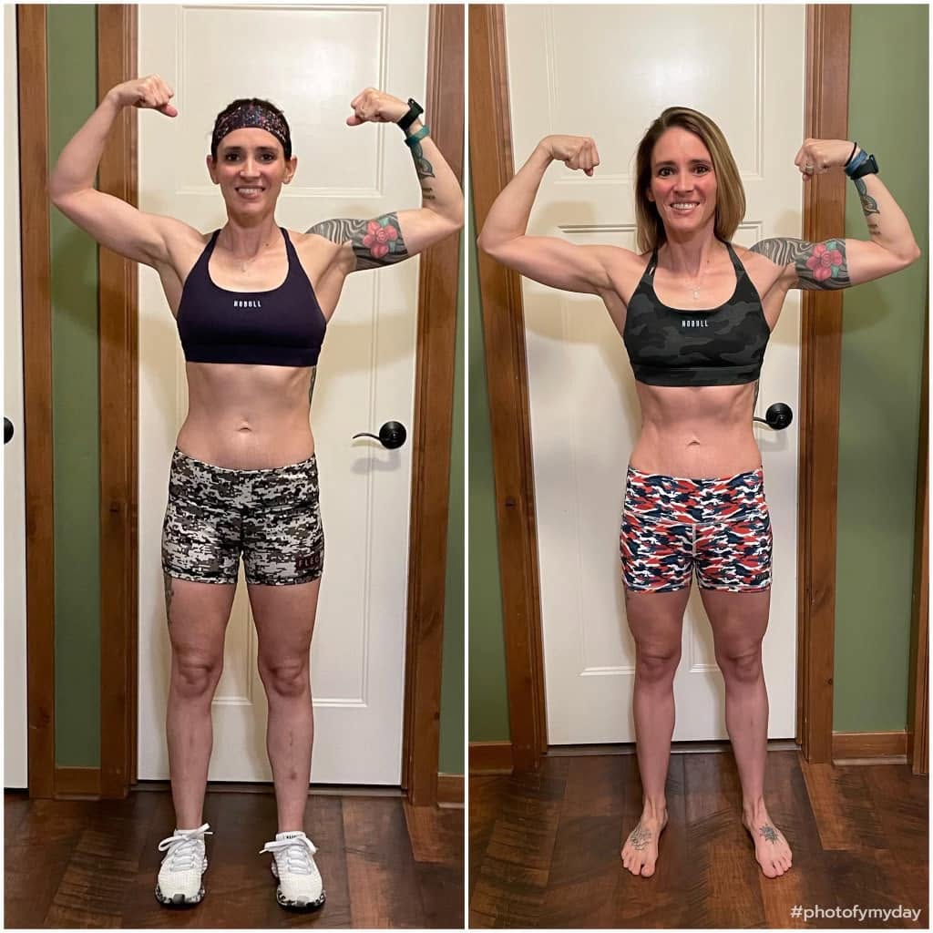 Megan Green comparison — 112 lbs to 104.8 lbs
