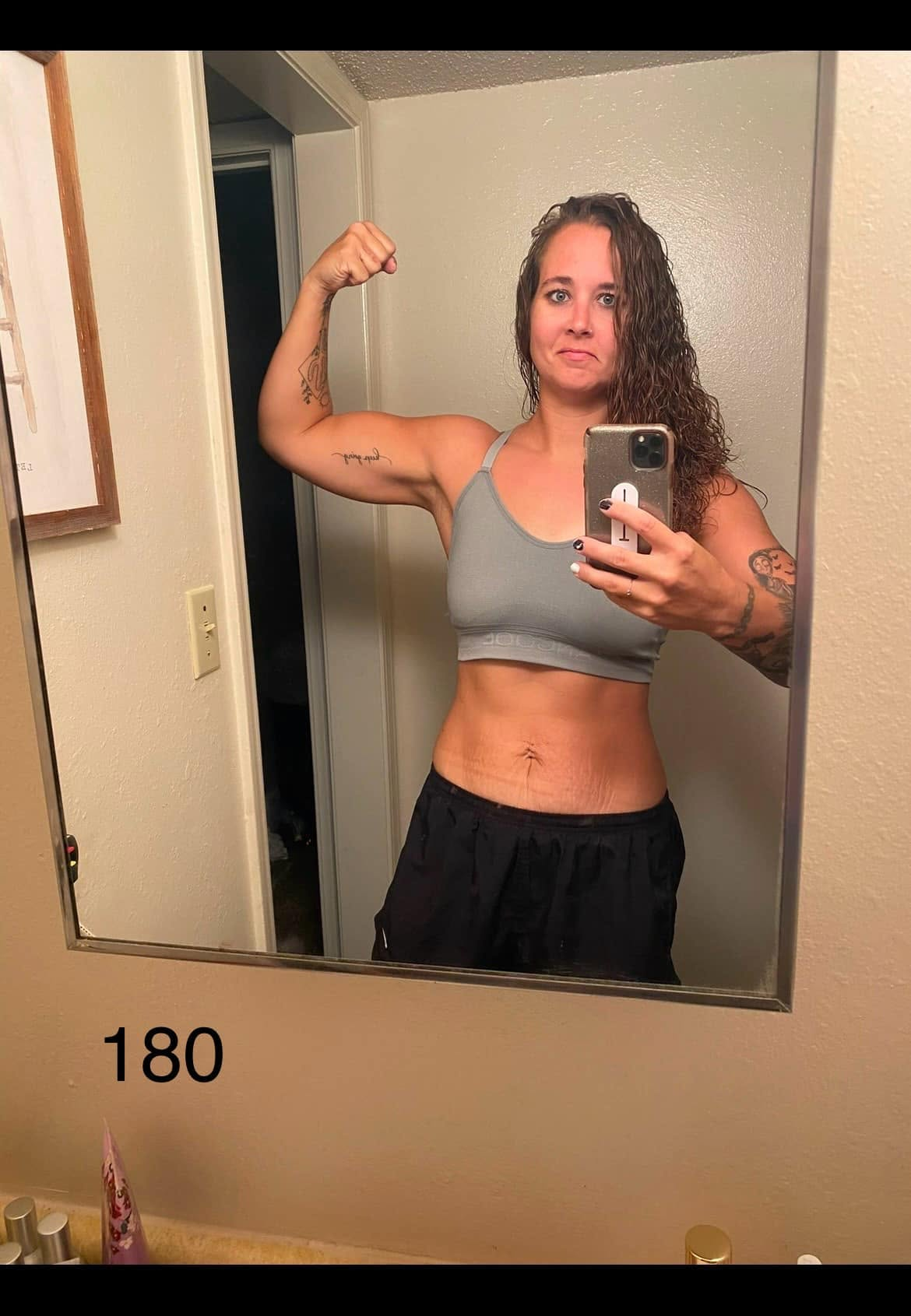Brink Physiques client after coaching at 180 lbs