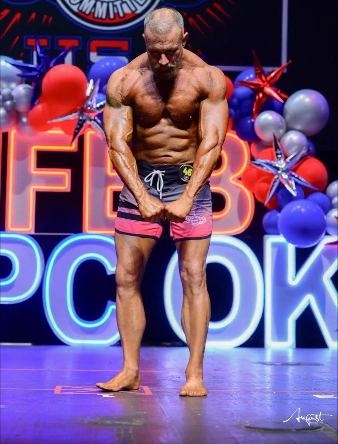 Brink Physiques coached athlete on the physique competition stage