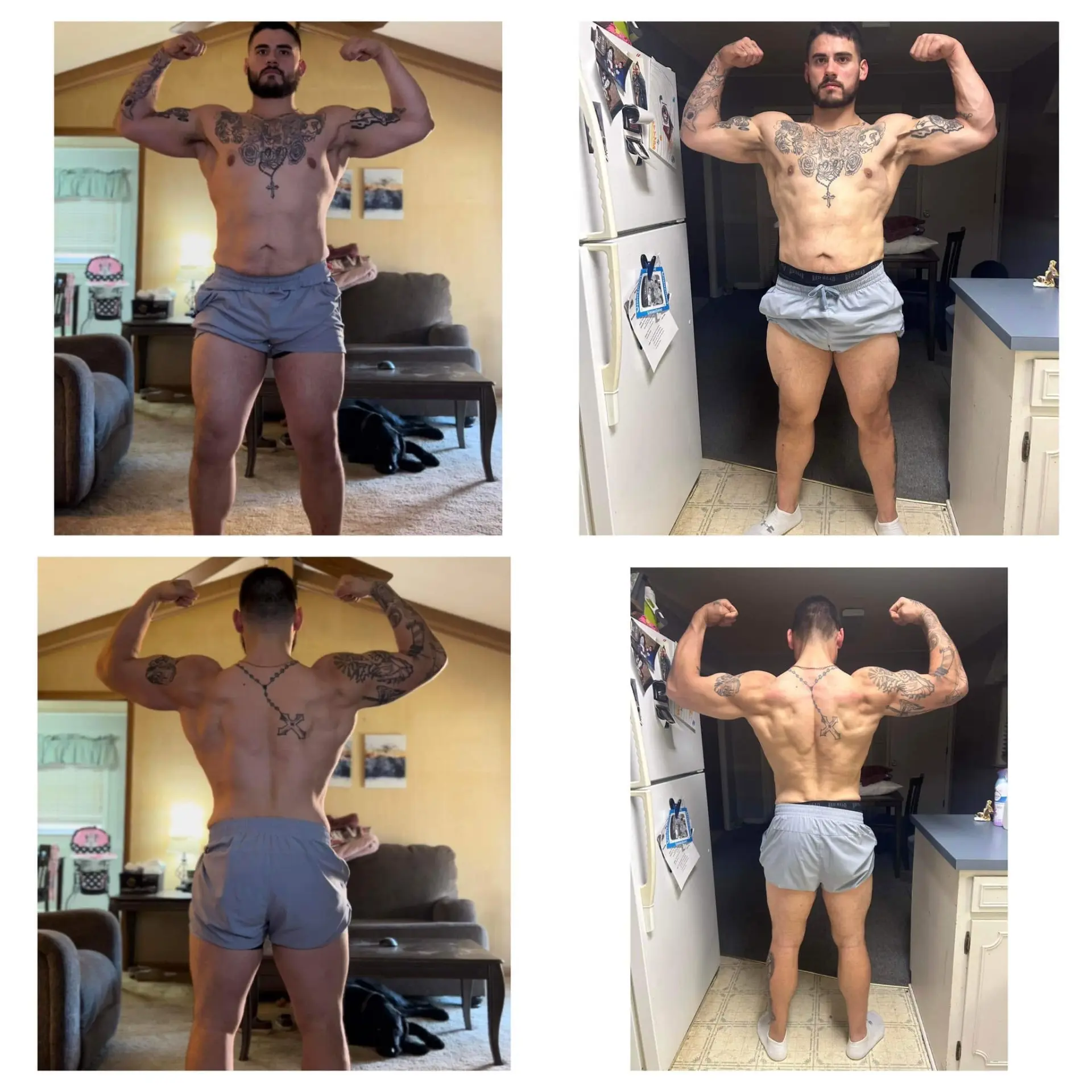 Jowa Zamarripa four-photo before and after transformation collage